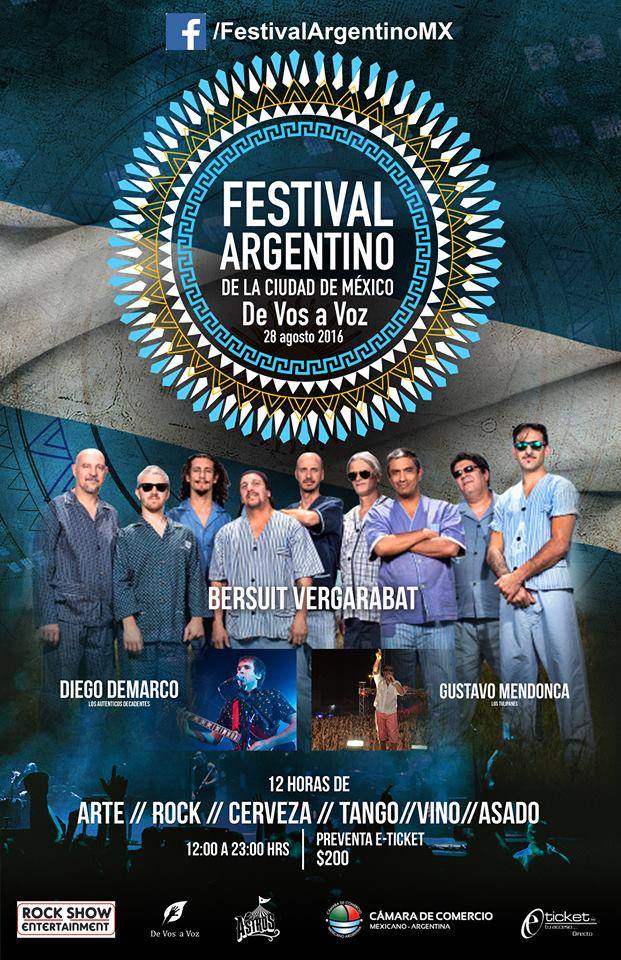 FESTIVAL ARGENTINO 2016 CARPA ASTROS CARTEL MUSICAL